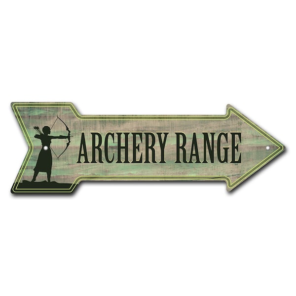 Archery Range Arrow Sign Funny Home Decor 36in Wide